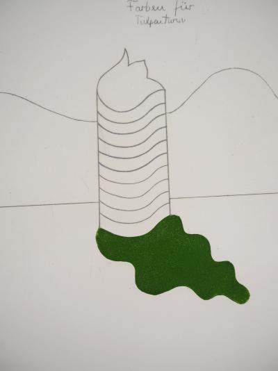 Gudrun VON LEITNER - Tour de tulipes - Eau-forte originale signée et numérotée 2
