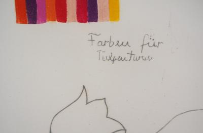 Gudrun VON LEITNER - Tour de tulipes - Eau-forte originale signée et numérotée 2
