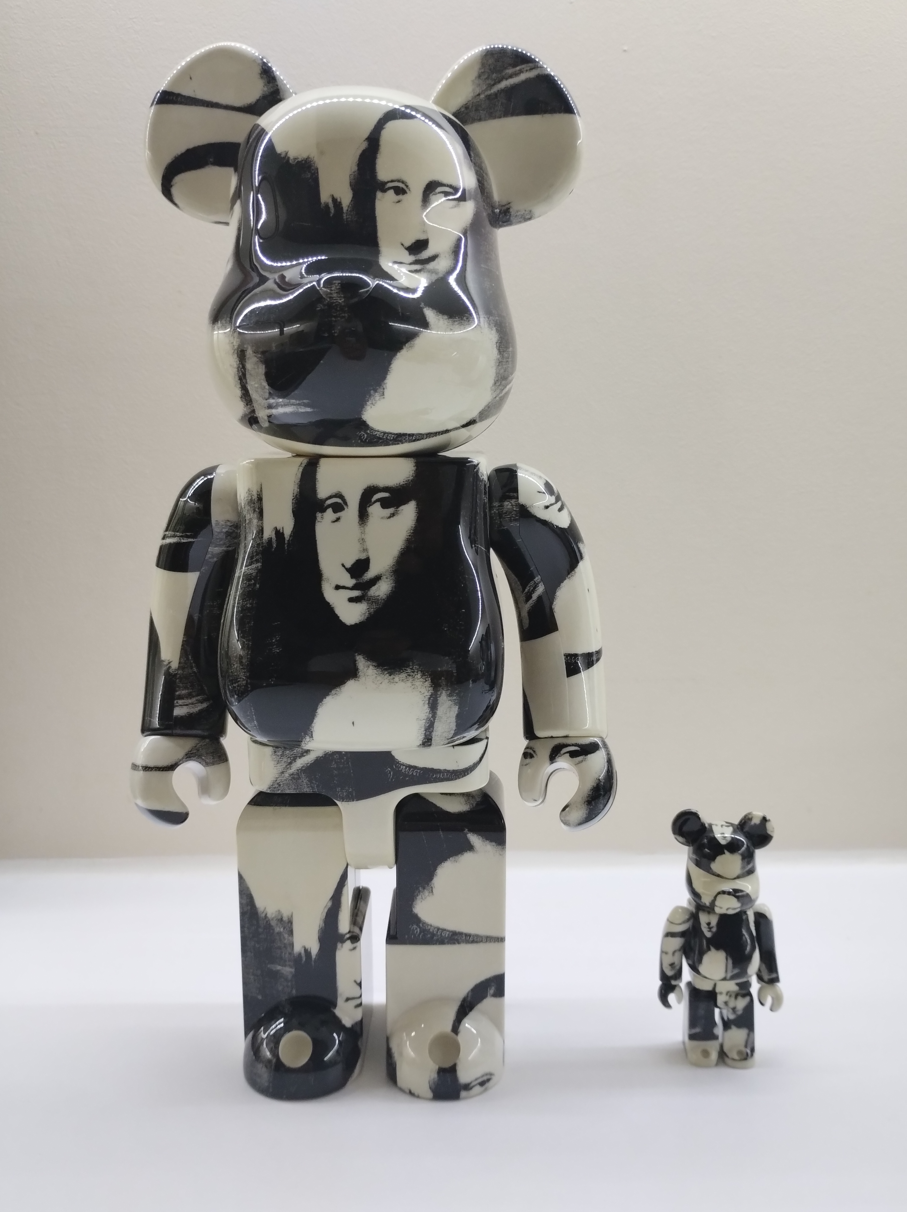 MEDICOM TOY - BE@RBRICK Mona Lisa 100％ &amp; 400％ BE@RBRICK LEONARD DE VINCI Mona Lisa 400 % 100 % MEDICOM TOY