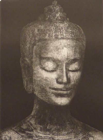 Pierre LAFFILLÉ - Bouddha, 1992 - Lithographie originale 2