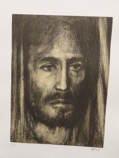Pierre LAFFILLÉ - Jésus Christ, 1992 - Lithographie originale signée au crayon 2