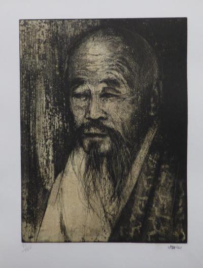 Pierre LAFFILLÉ - Lao Tseu, 1992 - Lithographie originale signée au crayon 2