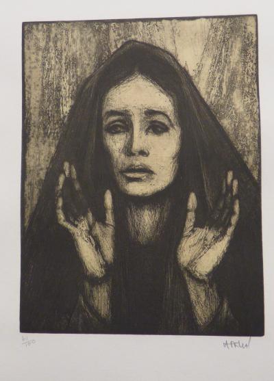 Pierre LAFFILLÉ - La Vierge, 1992 - Lithographie originale signée au crayon 2