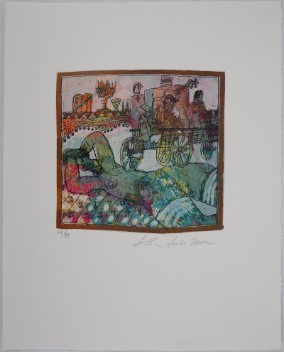 Theo TOBIASSE - Nu rêvant à la musique du Sinaï - Lithographie originale signée au crayon 2