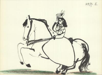 Pablo PICASSO (after) - Equestrian on Horse, 1959 - Lithograph 2