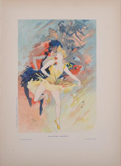 Jules Chéret Les Arts - Collection complète, 1896  4 Original 1896 stone small lithograph posters 2