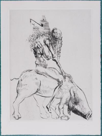 Salvador DALI - Faust: Femme Au Cochon, 1969 - Gravure originale 2