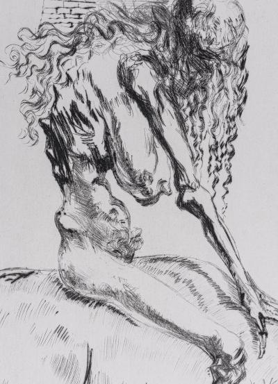 Salvador DALI - Faust: Femme Au Cochon, 1969 - Gravure originale 2