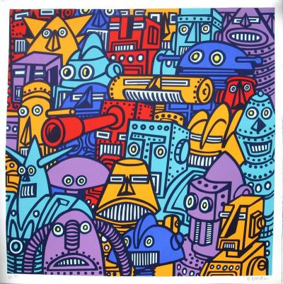 Hervé DI ROSA - Robots, 2011 - Sérigraphie signée au crayon 2