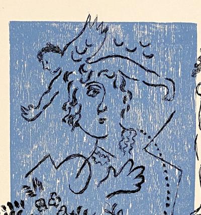 Marc CHAGALL - Woman and Angel, 1963 - Original etching signed in the plate 2