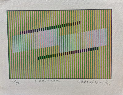 Carlos CRUZ-DIEZ - Composition Cinétique - Sérigraphie originale  signée au crayon 2