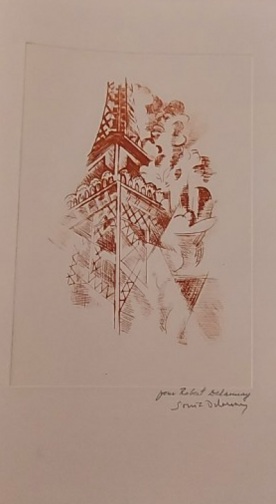 Robert DELAUNAY - Les Tours Eiffel - Ouvrage en edition originale  avec une gravure signée au crayon par Sonia Delaunay 2
