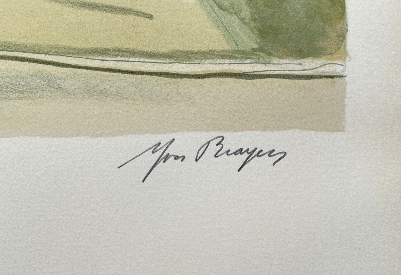 Yves Brayer (1907-1990) Baie De Nice Lithographie En Couleur