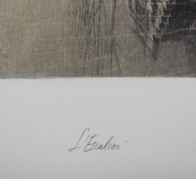 Jean Michel MATHIEUX-MARIE: Quai de la Seine, Paris - Gravure originale signée au crayon 2