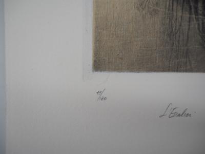 Jean Michel MATHIEUX-MARIE: Quai de la Seine, Paris - Gravure originale signée au crayon 2