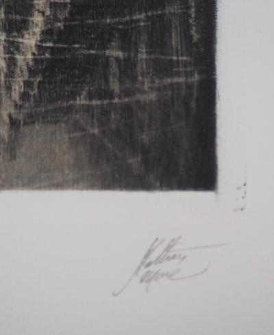 Jean Michel MATHIEUX-MARIE: Quai de la Seine, Paris - Gravure originale signée au crayon 2
