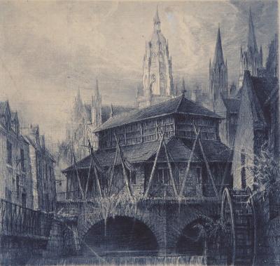 Jean Michel MATHIEUX-MARIE: La Flèche - Gravure originale signée au crayon 2