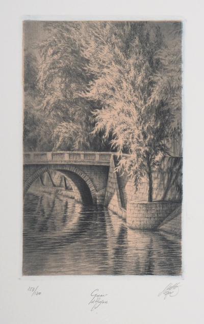 Jean Michel MATHIEUX-MARIE: Quai d’Anjou, Paris - Gravure originale signée au crayon 2