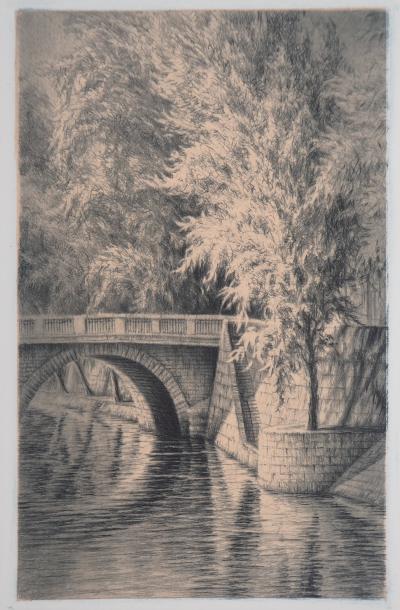 Jean Michel MATHIEUX-MARIE: Quai d’Anjou, Paris - Gravure originale signée au crayon 2