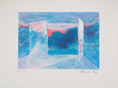 Pierre GARCIA-FONS : Fenêtre sur jardin - Lithographie Originale Signée 2