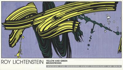 Roy LICHTENSTEIN - Coups de pinceau jaune et vert, 1992 - Sérigraphie 2