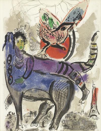 Marc CHAGALL - La Vache bleue, 1967 - Lithographie 2
