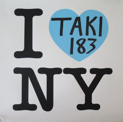 TAKI 183 - I Heart NY: Blue Edition AP, 2021 - Sérigraphie signée 2