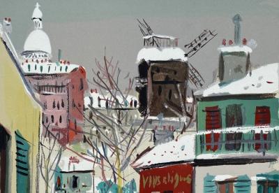 Maurice UTRILLO (d’après) - Montmartre - Lithographie signée dans la planche 2