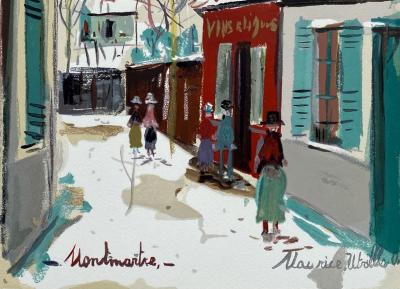 Maurice UTRILLO (d’après) - Montmartre - Lithographie signée dans la planche 2