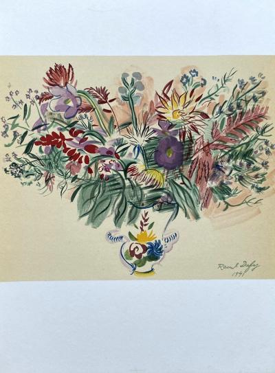 Raoul DUFY  (d’après) - Bouquet de fleurs - Lithographie signée dans la planche 2