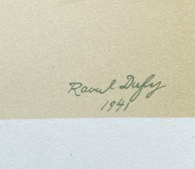Raoul DUFY  (d’après) - Bouquet de fleurs - Lithographie signée dans la planche 2