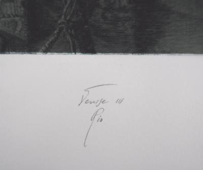 Jean Michel MATHIEUX-MARIE: Venise, la ville sur l’eau - Gravure originale signée au crayon 2