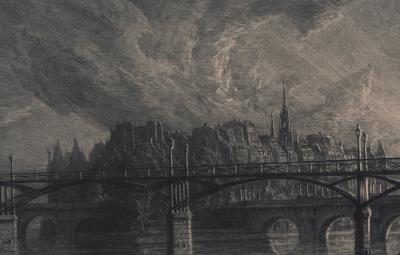 Jean Michel MATHIEUX-MARIE: Île de la Cité, Paris - Gravure originale signée au crayon 2