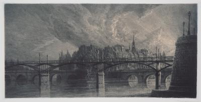 Jean Michel MATHIEUX-MARIE: Île de la Cité, Paris - Gravure originale signée au crayon 2