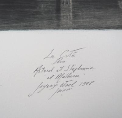 Jean Michel MATHIEUX-MARIE: Île de la Cité, Paris - Gravure originale signée au crayon 2