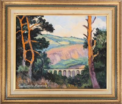 Paul-Émile PISSARRO - Pont en Normandie: Hommage à Cézanne - Huile sur toile signée 2