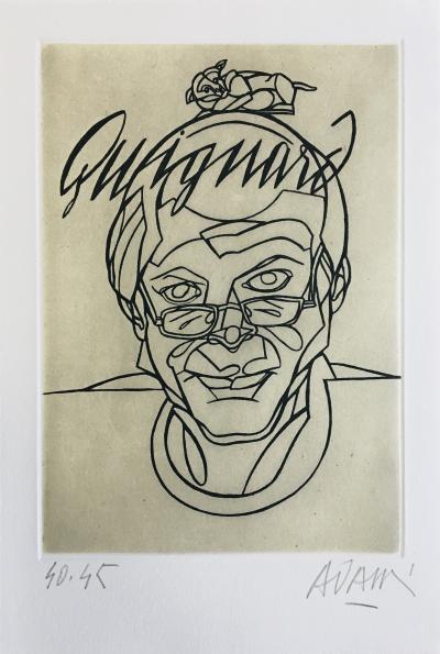 Valerio ADAMI - Pascal Quignard, 2005 - Eau-forte originale signée 2