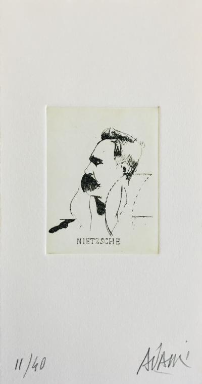 Valerio ADAMI - Nietzsche, 2008 - Original signed etching 2