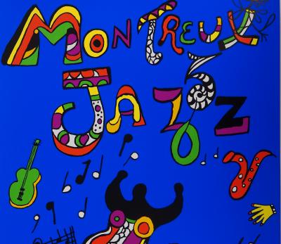 Niki de SAINT PHALLE - Dancing nana, Montreux jazz, 1984 - Grande sérigraphie signée 2