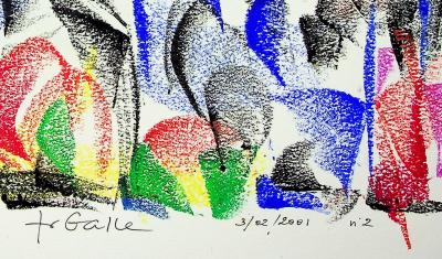 Françoise GALLE : Forêt fauve - Pastel signé 2