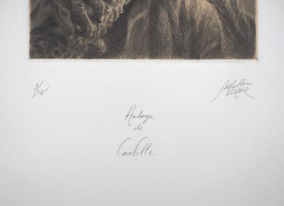 Jean Michel MATHIEUX-MARIE: Regard bestial - Gravure originale signée au crayon 2