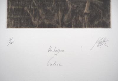 Jean Michel MATHIEUX-MARIE: Abri de nuit - Gravure originale signée au crayon 2