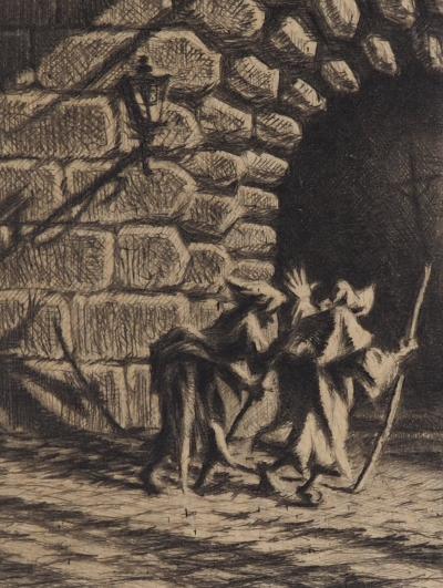 Jean Michel MATHIEUX-MARIE: Son de dimanche - Gravure originale signée au crayon 2