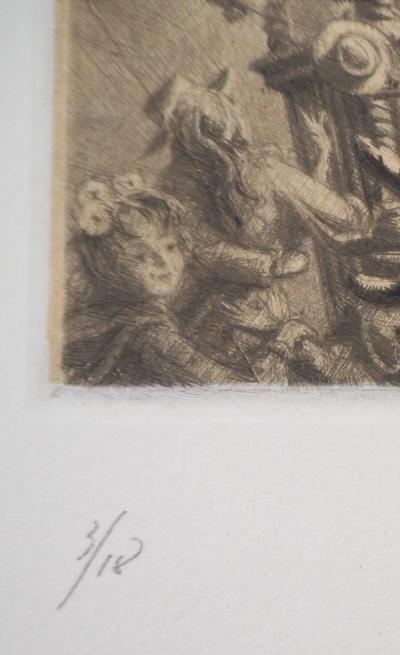 Jean Michel MATHIEUX-MARIE: Fête de dimanche - Gravure originale signée au crayon 2