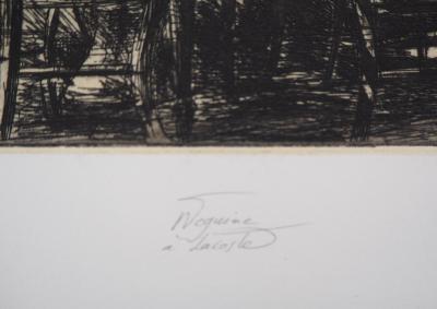 Jean Michel MATHIEUX-MARIE: En attendant le dîner - Gravure originale signée au crayon 2