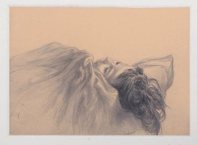Jean Michel MATHIEUX-MARIE: Jeune fille en rêve - Gravure originale signée au crayon 2