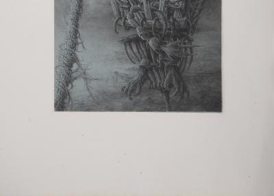 Jean Michel MATHIEUX-MARIE: Créature fantastique - Gravure originale 2
