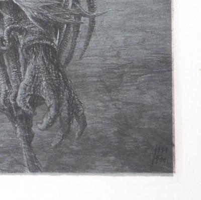 Jean Michel MATHIEUX-MARIE: Créature fantastique - Gravure originale 2