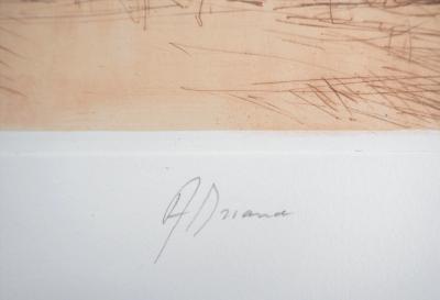 Jean Michel MATHIEUX-MARIE: Villa d’Hadrien - Gravure originale signée au crayon 2