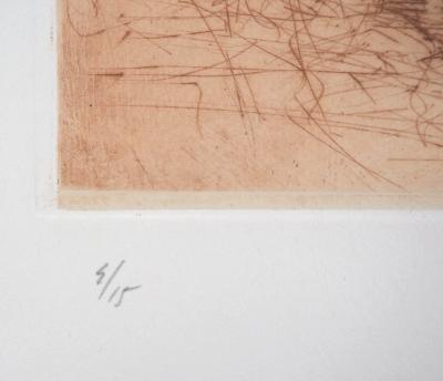 Jean Michel MATHIEUX-MARIE: Forum romain - Gravure originale signée au crayon 2